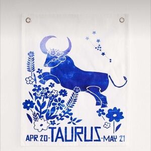 Urban Outfitters Taurus Graphic Zodiac Flag Tapestry